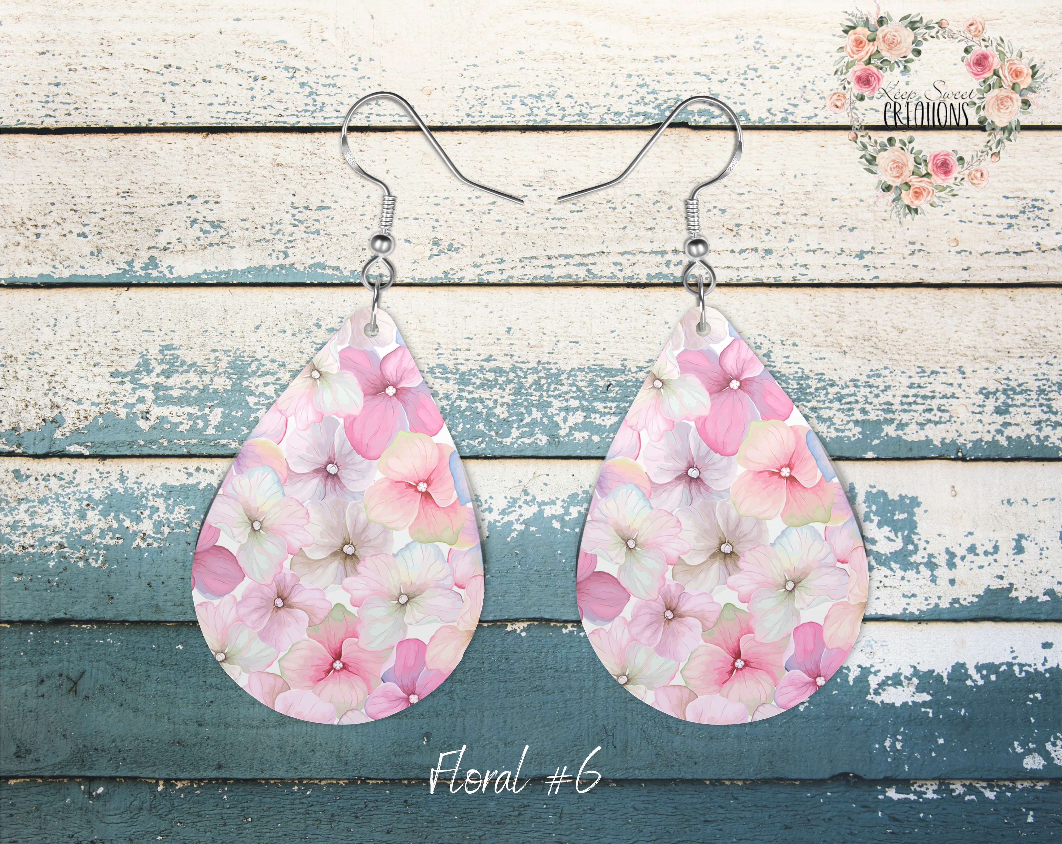Elegant Floral Teardrop Earrings – Nature-Inspired Dangle Jewelry