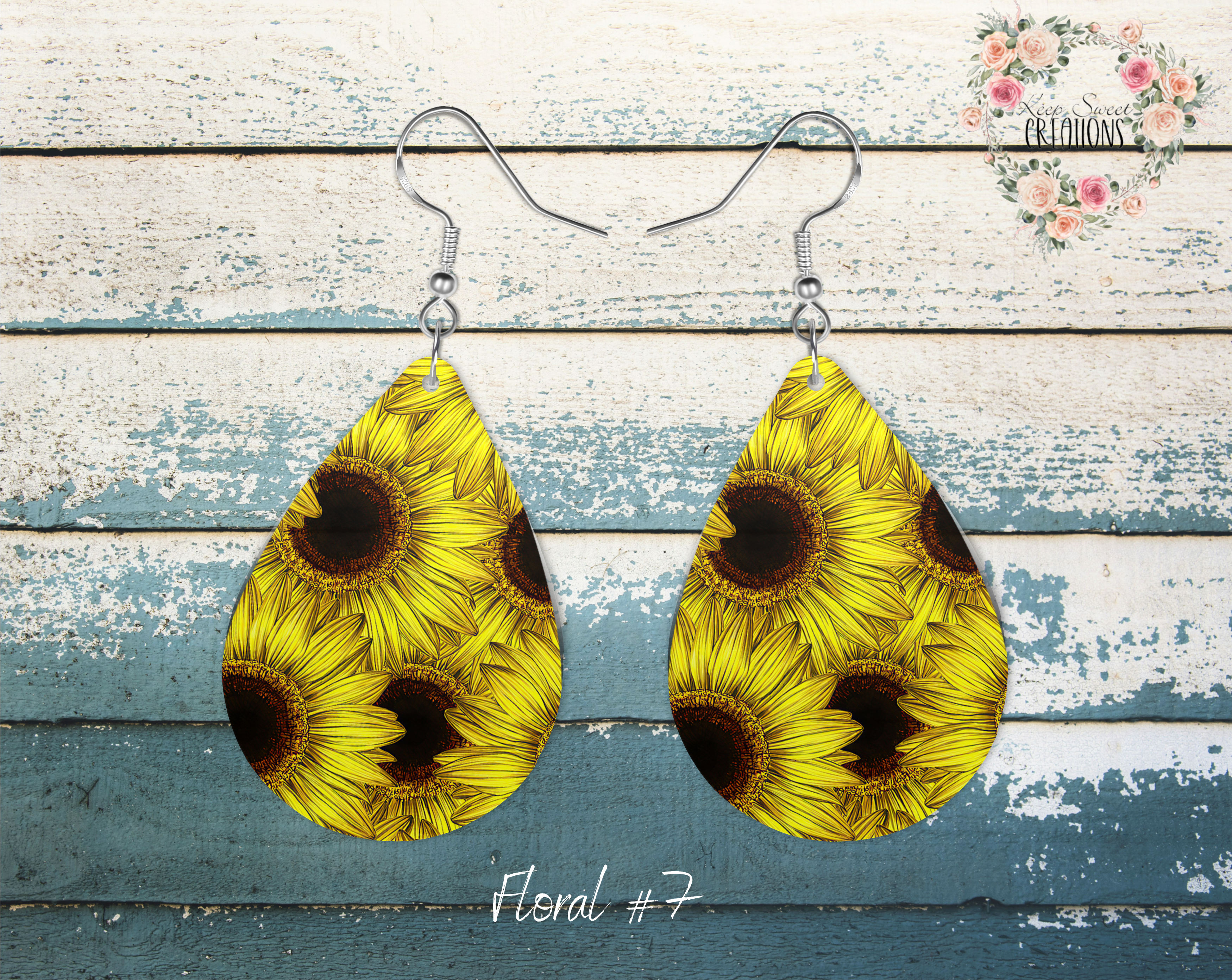 Elegant Floral Teardrop Earrings – Nature-Inspired Dangle Jewelry