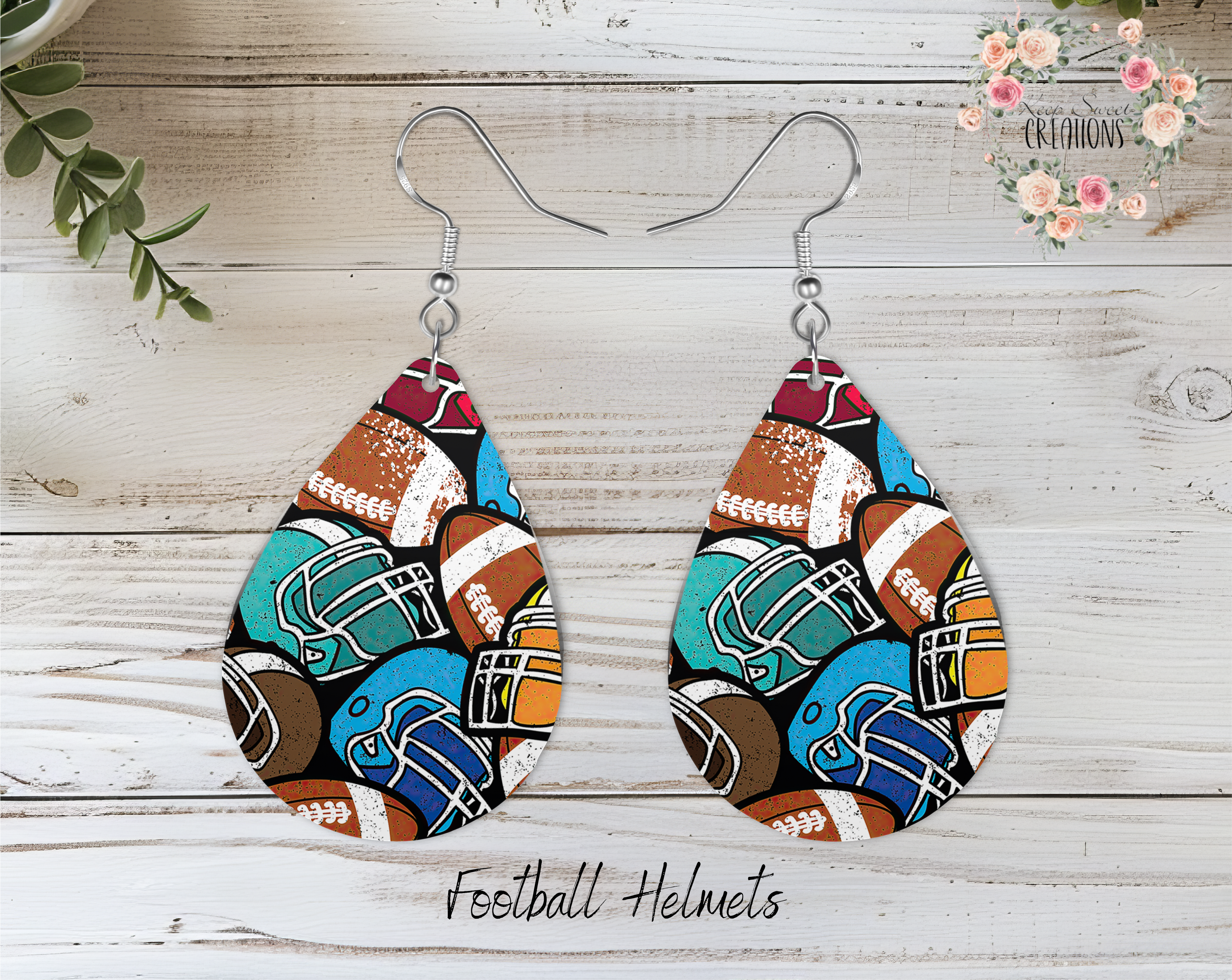 Game Day Glam Teardrop Earrings – Sports Fan Dangle Jewelry
