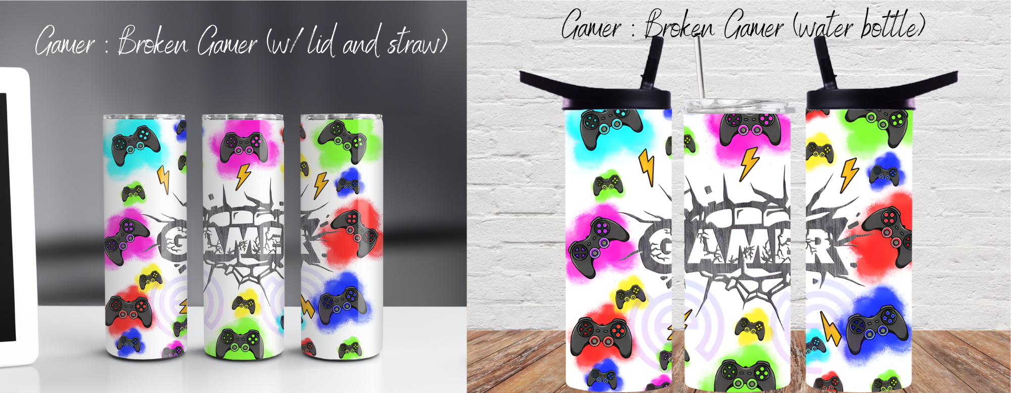 Gamer Broken – Gamer Tumbler - Funny Gamer Drinkware