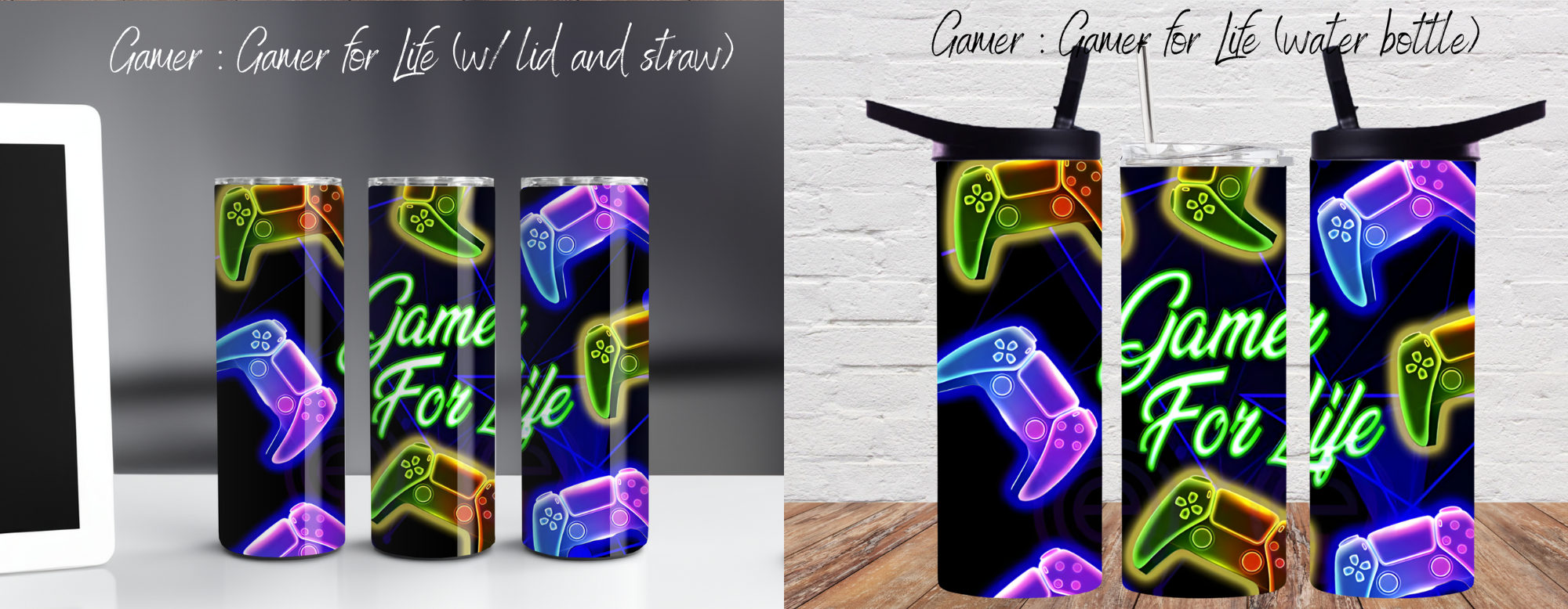 Gamer for Life Tumbler Collection | Gaming Drinkware for Gamers