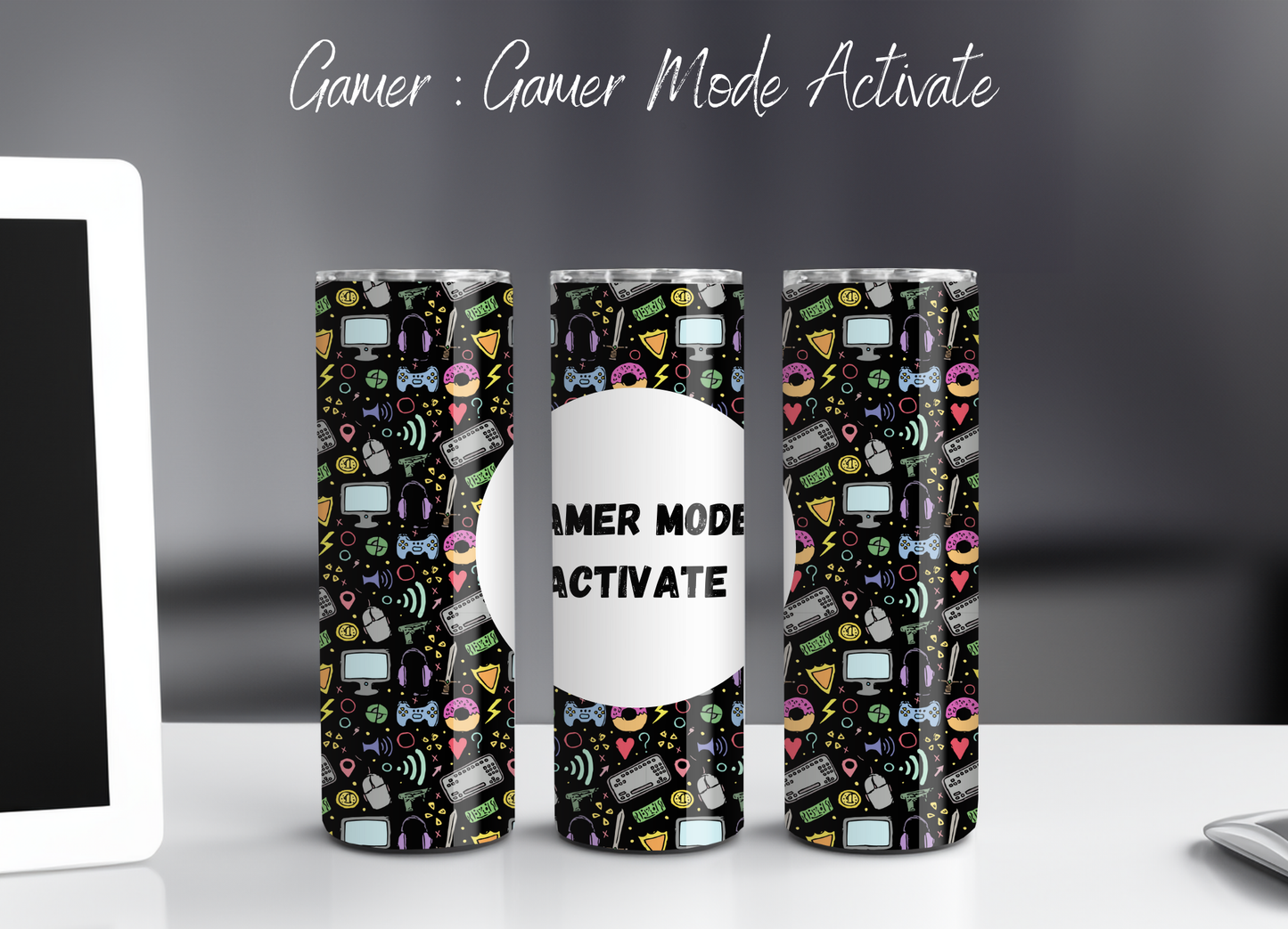 Gamer Mode Activated Tumbler Collection – Gaming Drinkware for Gamers