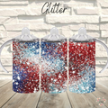 Glitter Tumbler – Red White & Blue Firework Cup | Patriotic Drinkware