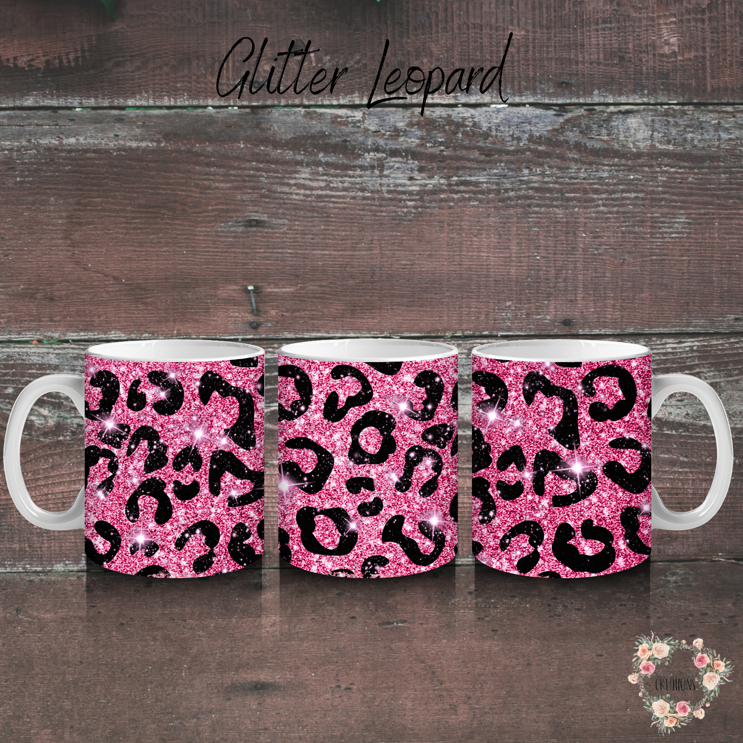 Leopard print glitter Tumbler – glam drinkware