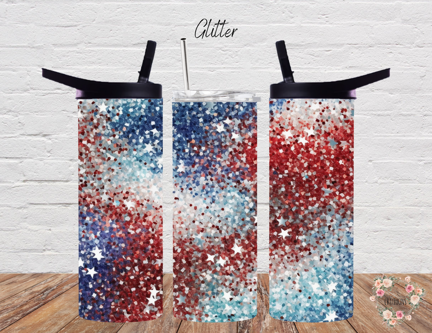 American Independence: Glitter, Stain glass and Dots