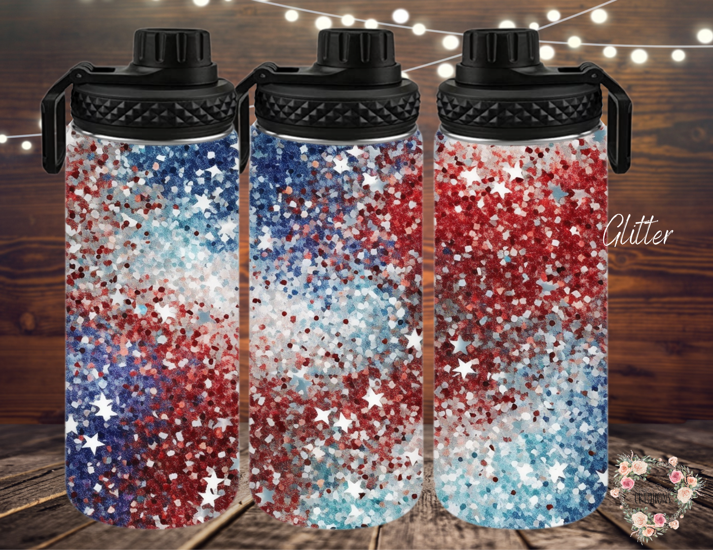 American Independence: Glitter, Stain glass and Dots