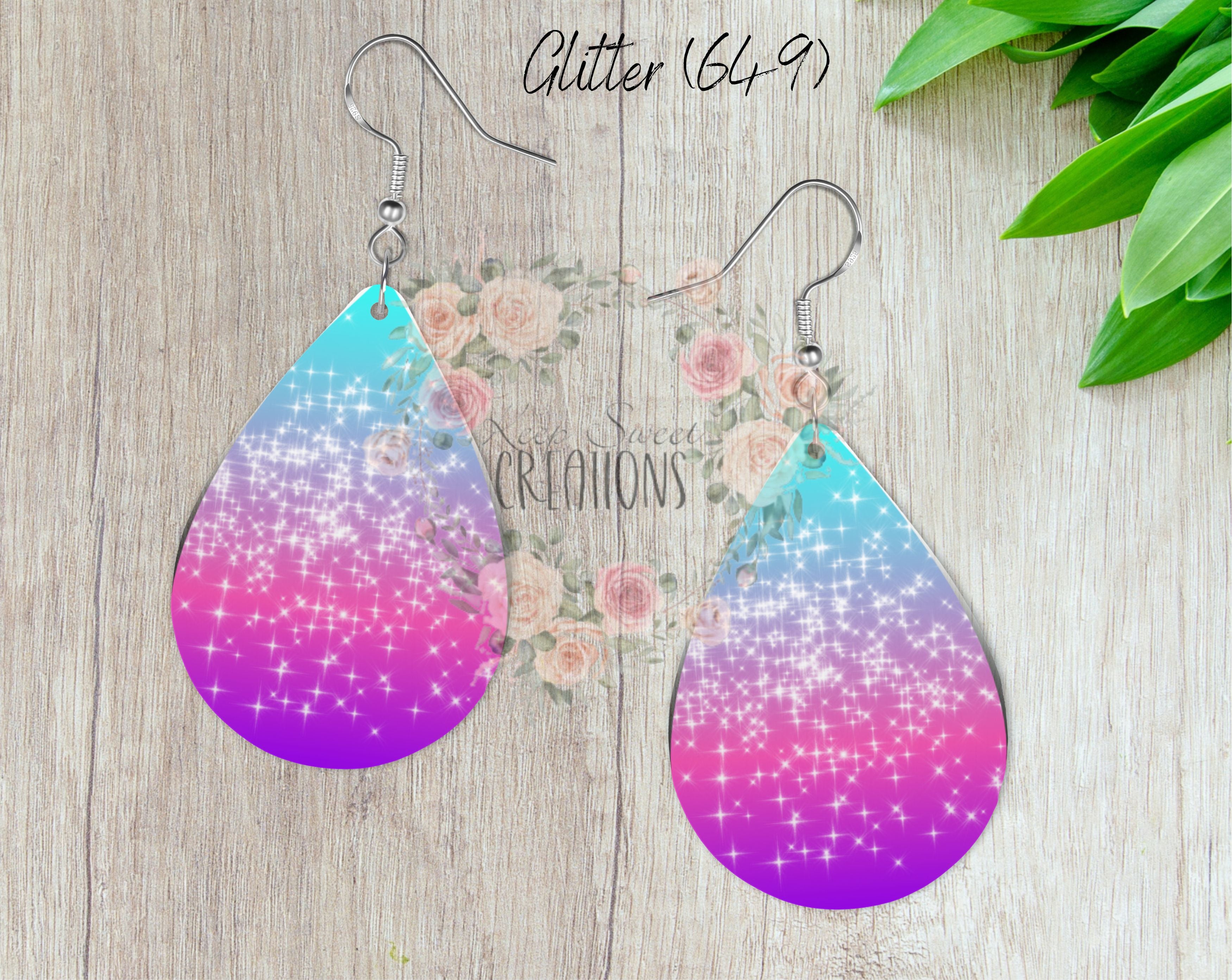 Teardrop Earrings – Stylish Sublimation Dangle Jewelry (Multiple Designs)