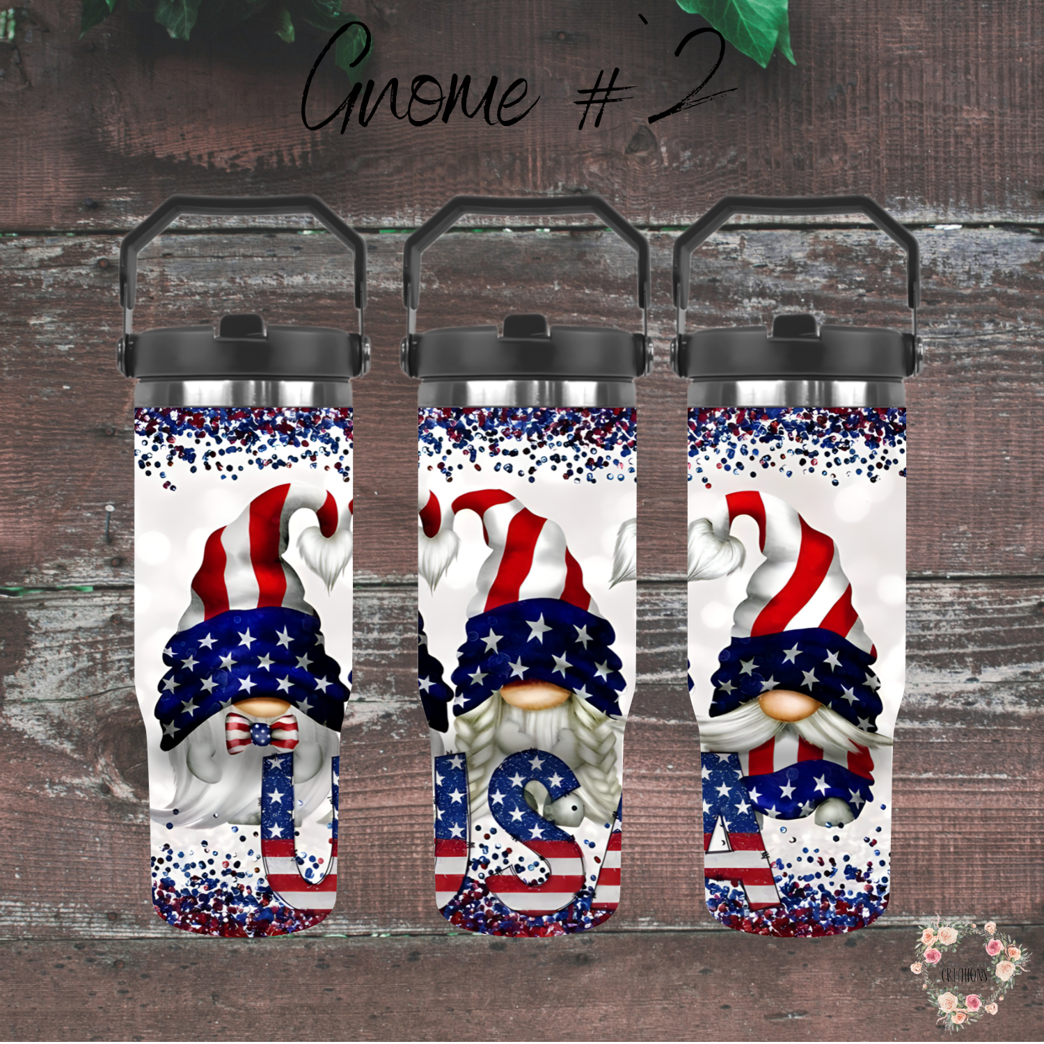 Stars & Stripes Gnome Cup | Patriotic USA Drinkware - (Gnome #2) Tumbler