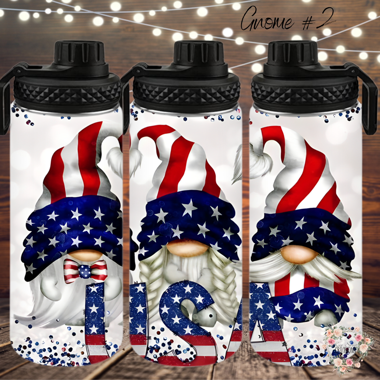 Stars & Stripes Gnome Cup | Patriotic USA Drinkware - (Gnome #2) Tumbler