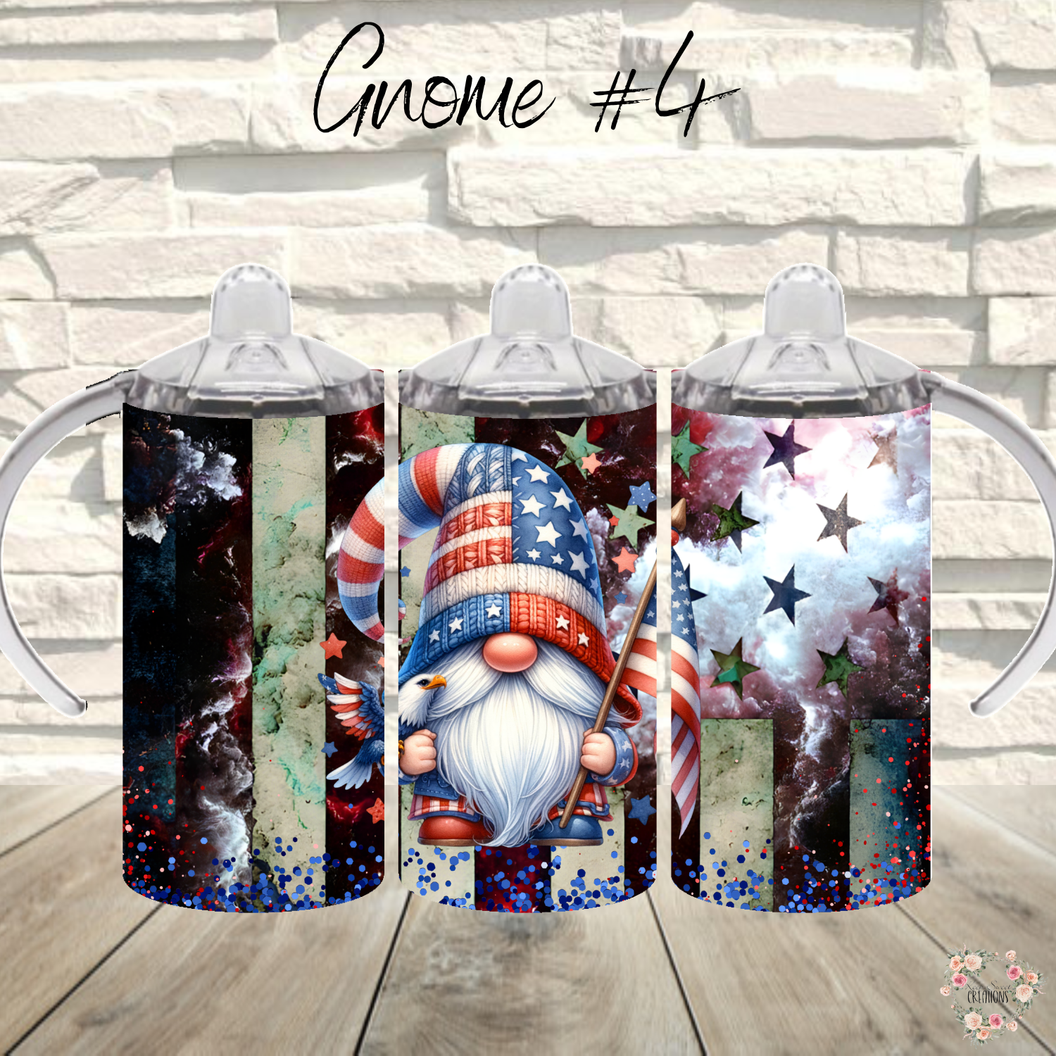 Patriotic Tumbler – American Flag Gnome Cup with Stars & Stripes - (Gnome #4) Tumbler