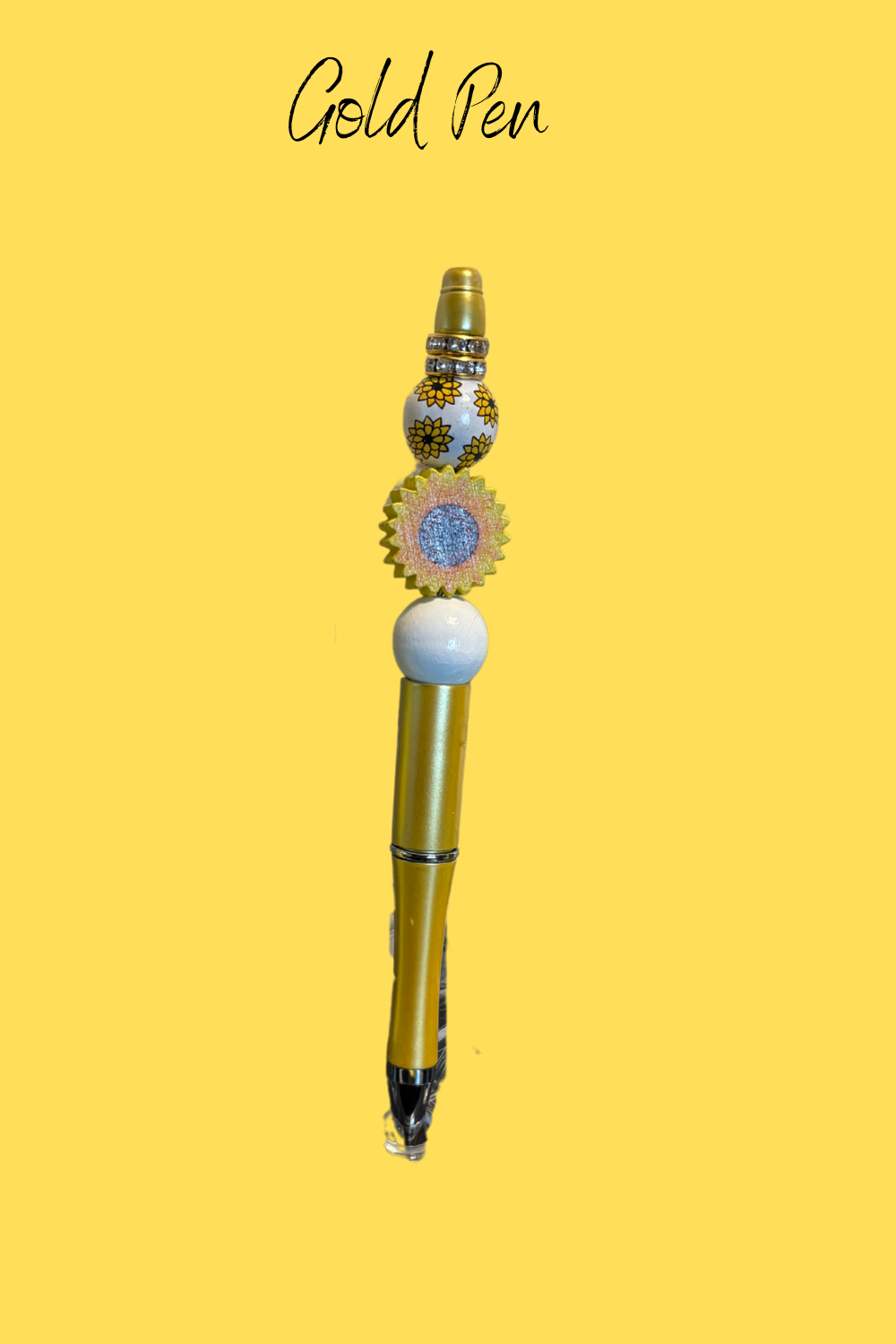 Sunflower Beaded Pens – Handcrafted Beaded Pen Gift | Cute Sunflower Stationery for Teachers, Coworkers & Flower Lovers