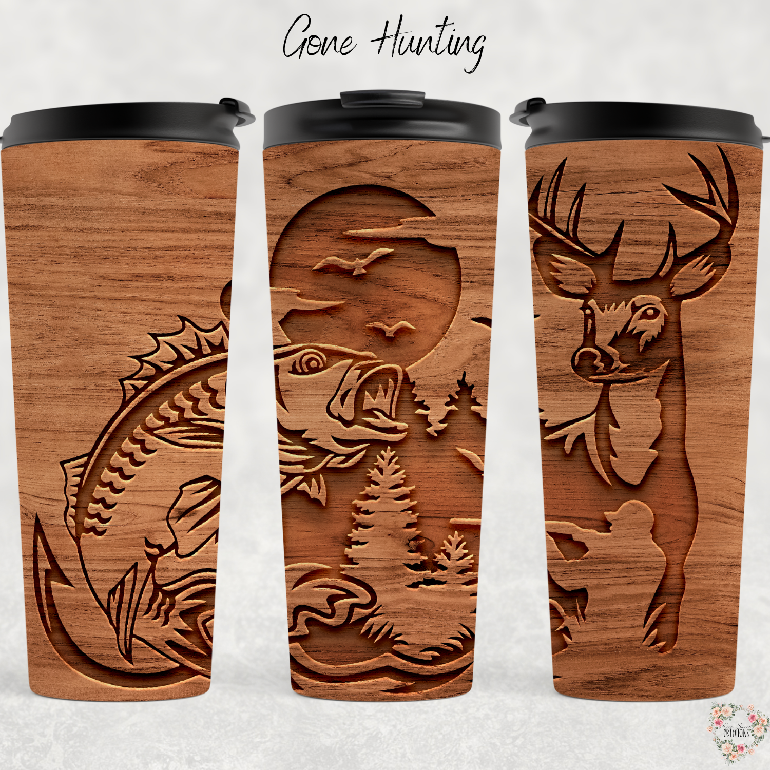 Gone Hunting Rustic Outdoorsman Tumbler | Hunting & Cabin Drinkware