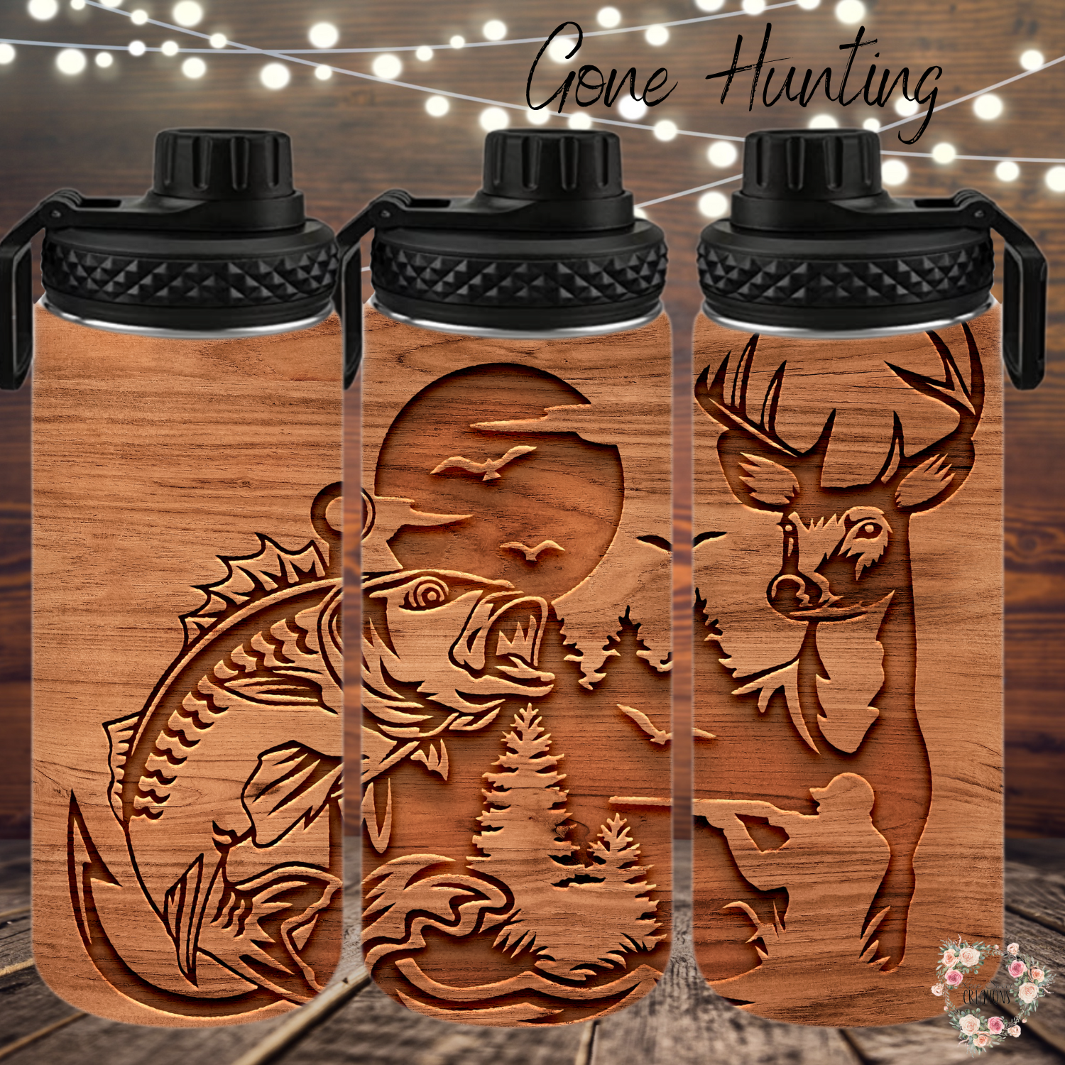 Gone Hunting Rustic Outdoorsman Tumbler | Hunting & Cabin Drinkware