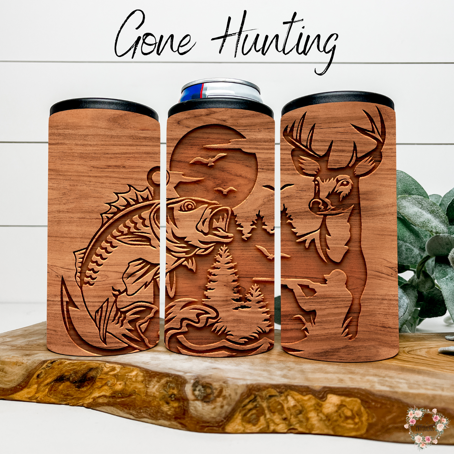 Gone Hunting Rustic Outdoorsman Tumbler | Hunting & Cabin Drinkware