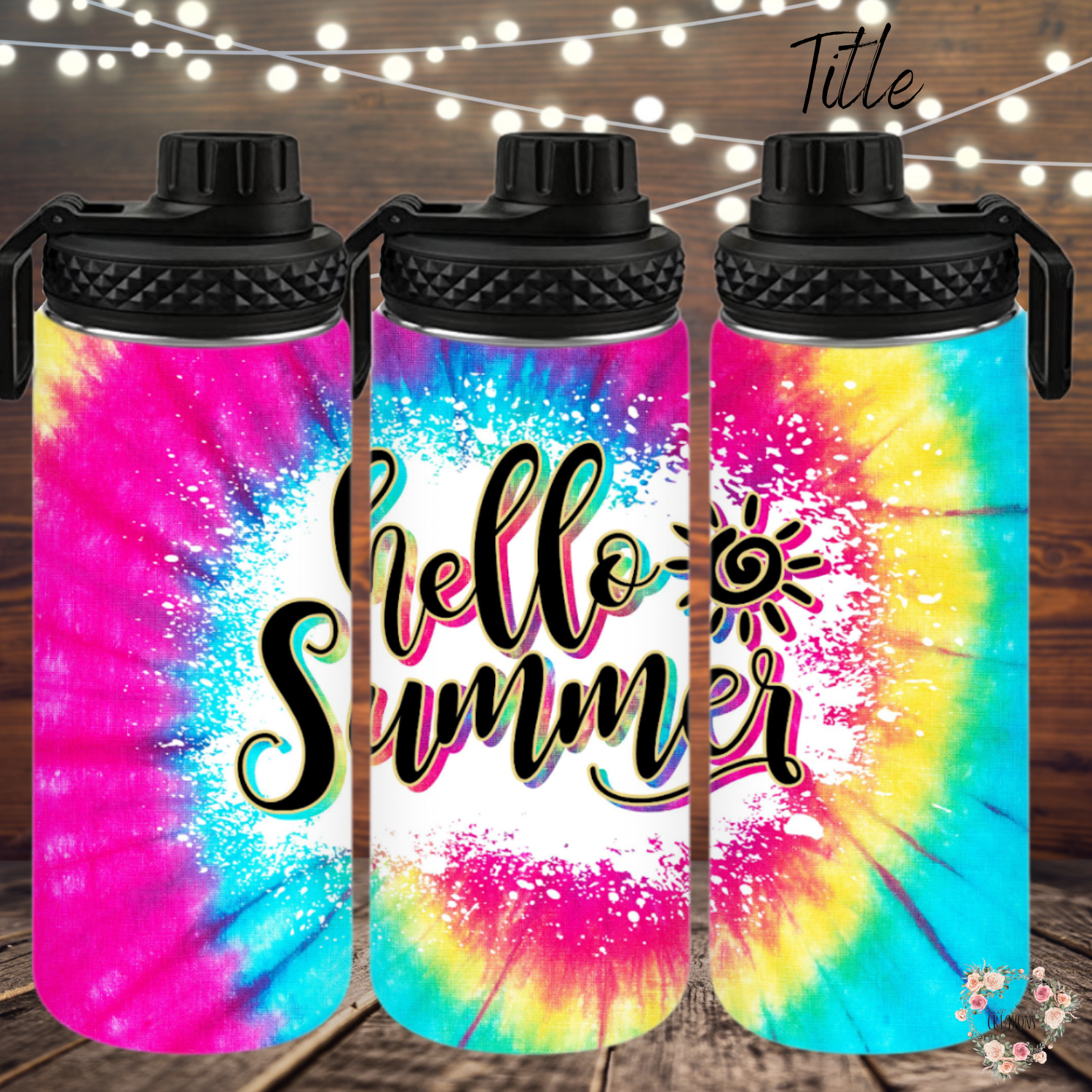 Hello Summer – Tie-Dye Sublimation Tumblers | Bright Summer Insulated Drinkware