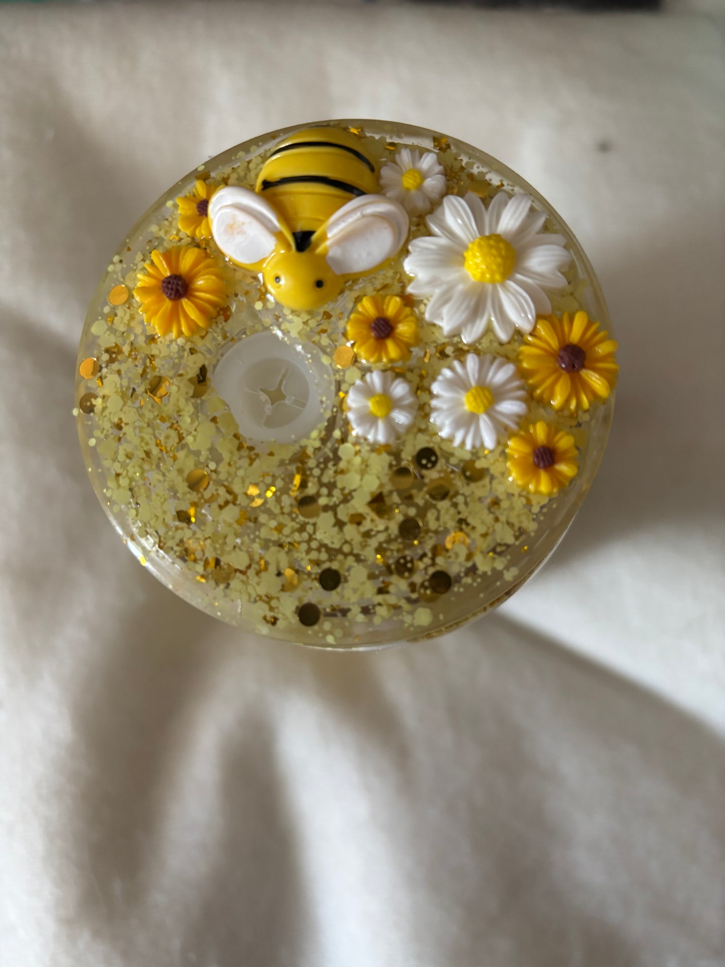 No Negative Vibes Bee Snowglobe Tumbler | Sunflower Bee Positive Vibes Cup