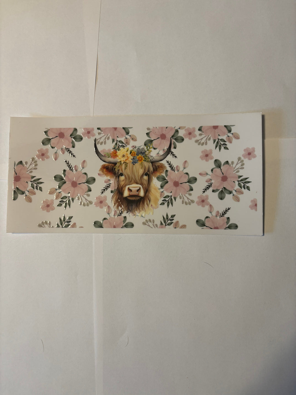 Pink Floral Highland Cow - WRAP