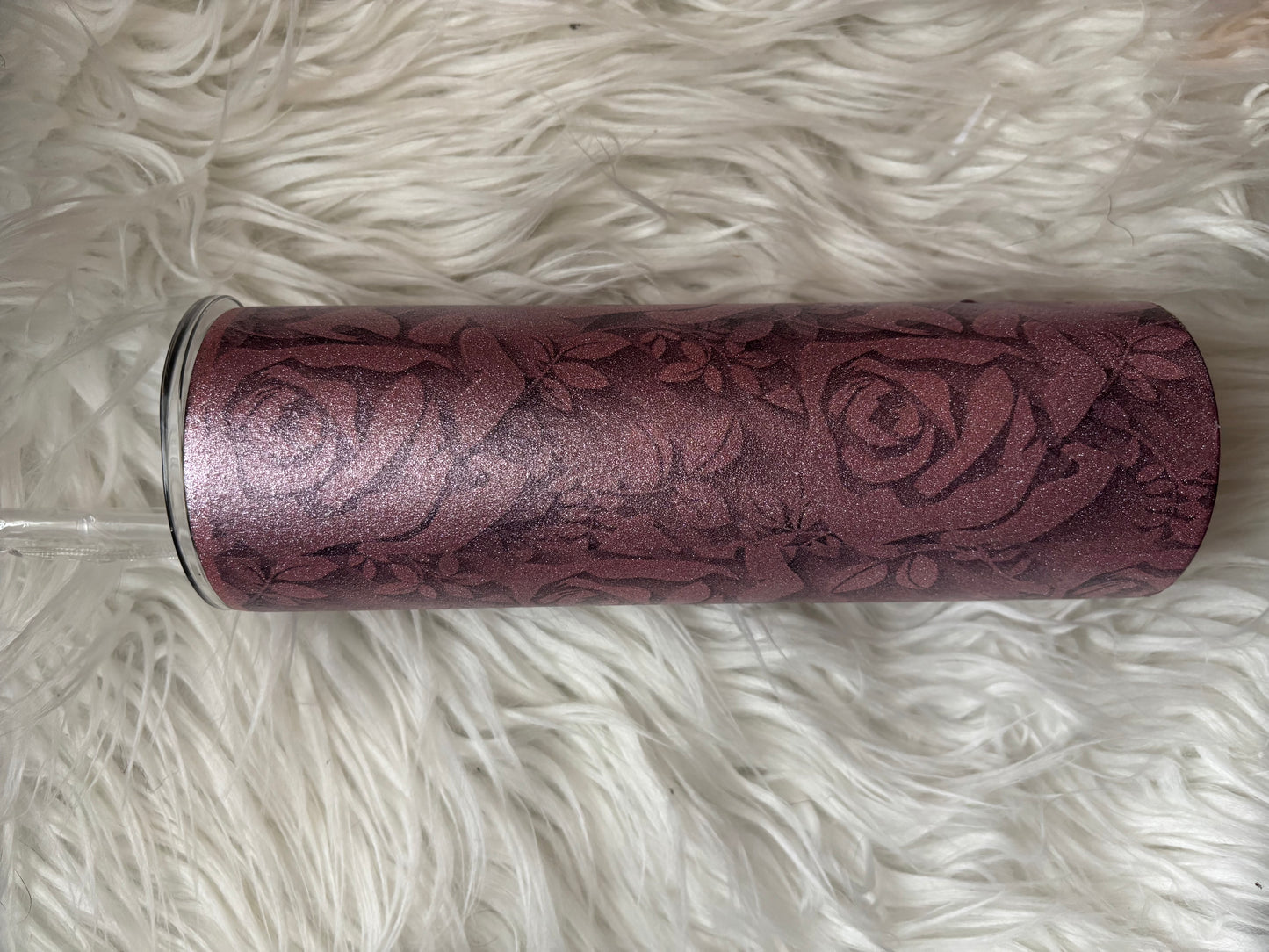 Pink Glitter Floral