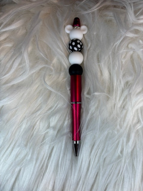 Mouse Beaded Pens – Cute Polka Dot Pen | Disney-Inspired Stationery Gift for Teachers, Students &amp; Mouse Fans