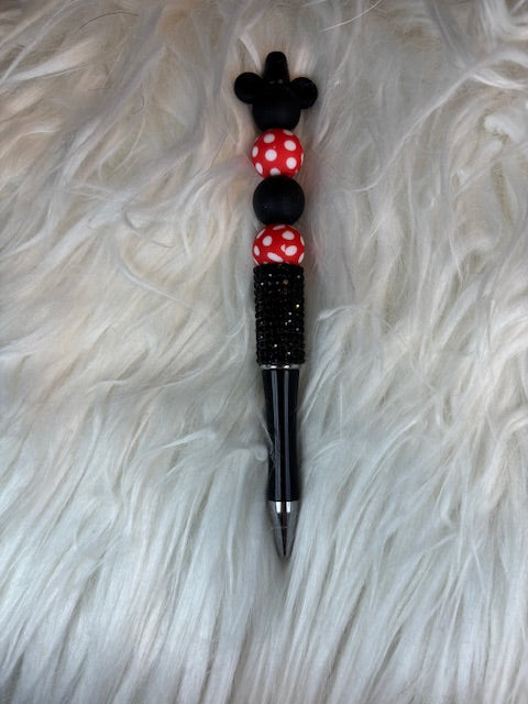 Mouse Beaded Pens – Cute Polka Dot Pen | Disney-Inspired Stationery Gift for Teachers, Students &amp; Mouse Fans