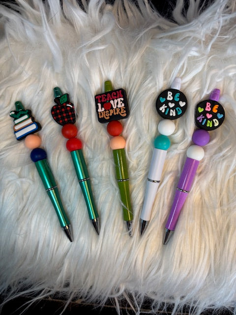 Teacher & Kindness Beaded Pens – Inspire & Write with Joy | Cute Beaded Pen Gift for Teachers & Students