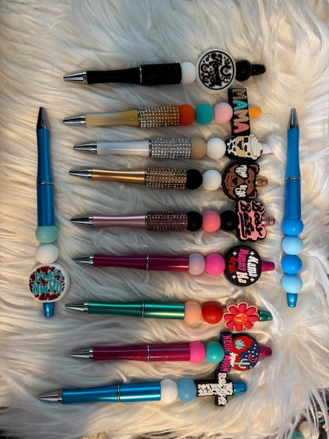 Custom Beaded Pens – Personalized Ballpoint Pen | Cute Beaded Pen Gift for Teachers, Moms & Stationery Lovers