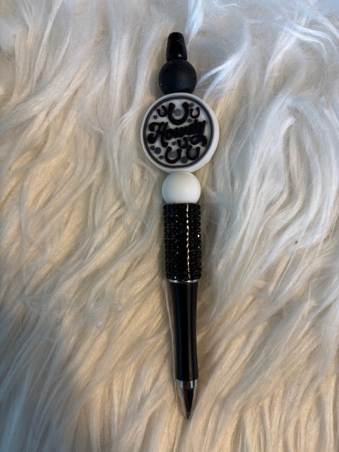 Custom Beaded Pens – Personalized Ballpoint Pen | Cute Beaded Pen Gift for Teachers, Moms & Stationery Lovers