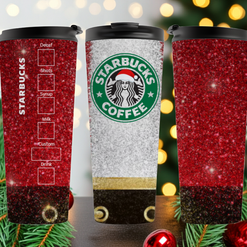 Santa’s Coffee Tumbler | Christmas Coffee Style Cup