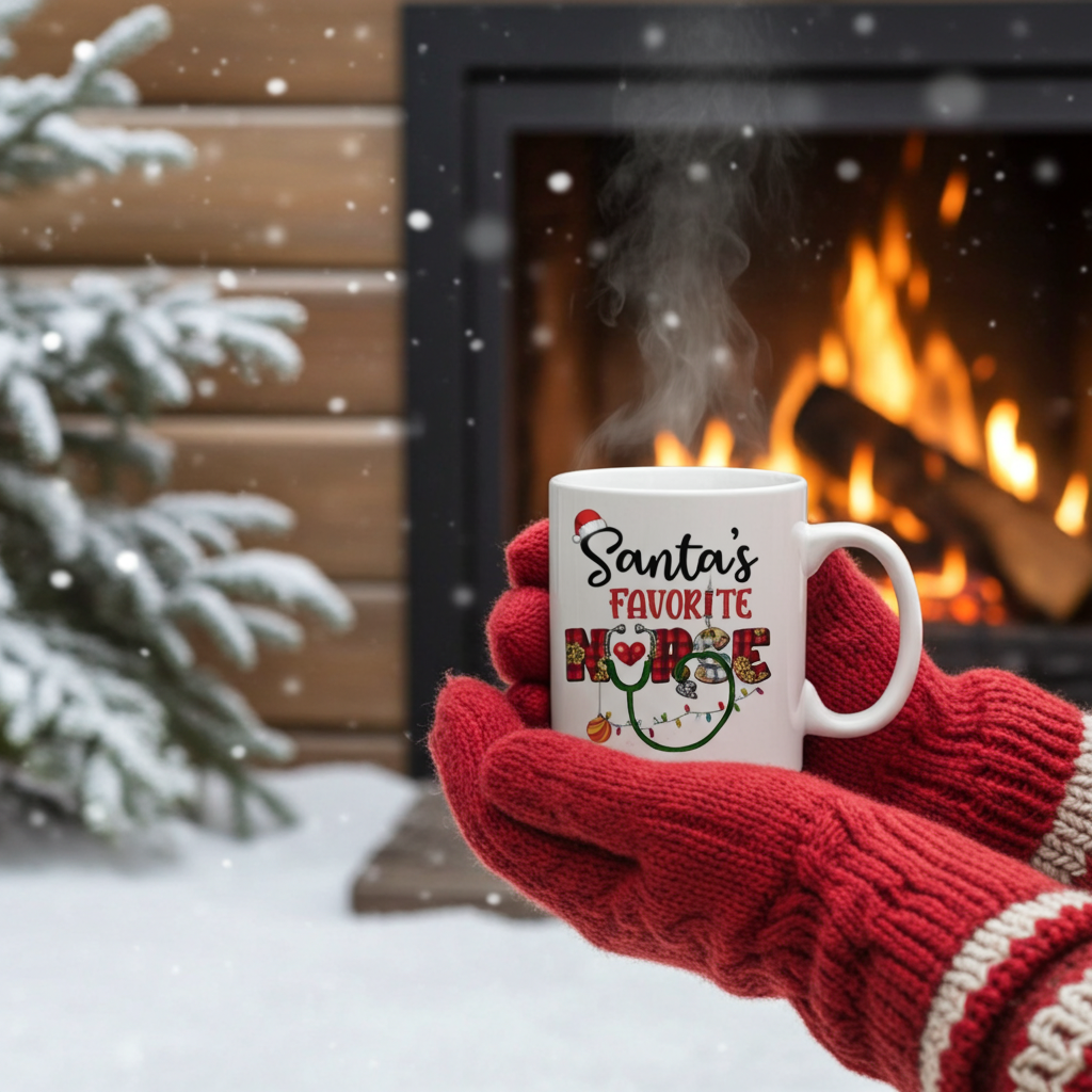 Santa’s Favorite Nurse Tumbler | Christmas Nurse Cup