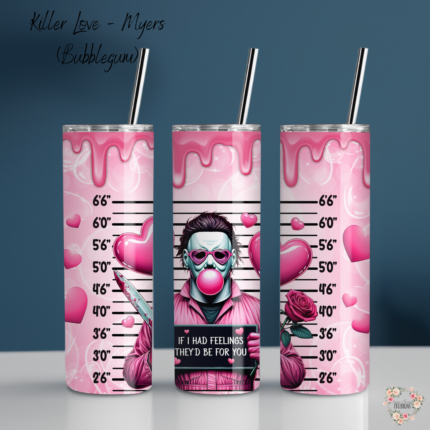 Killer Love Tumbler – Horror Valentine Cup | Spooky Romantic Stainless Steel Drinkware