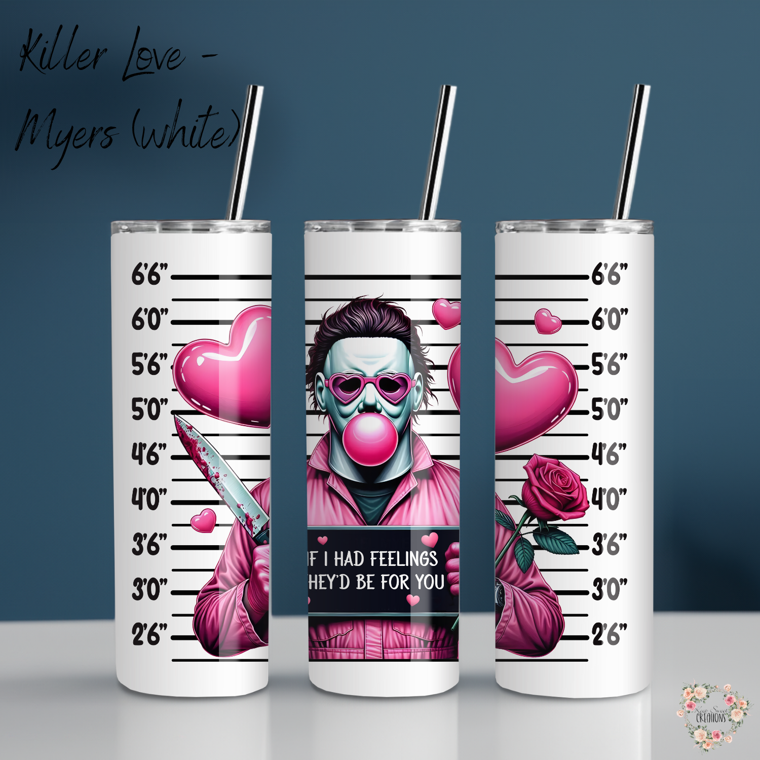 Killer Love Tumbler – Horror Valentine Cup | Spooky Romantic Stainless Steel Drinkware