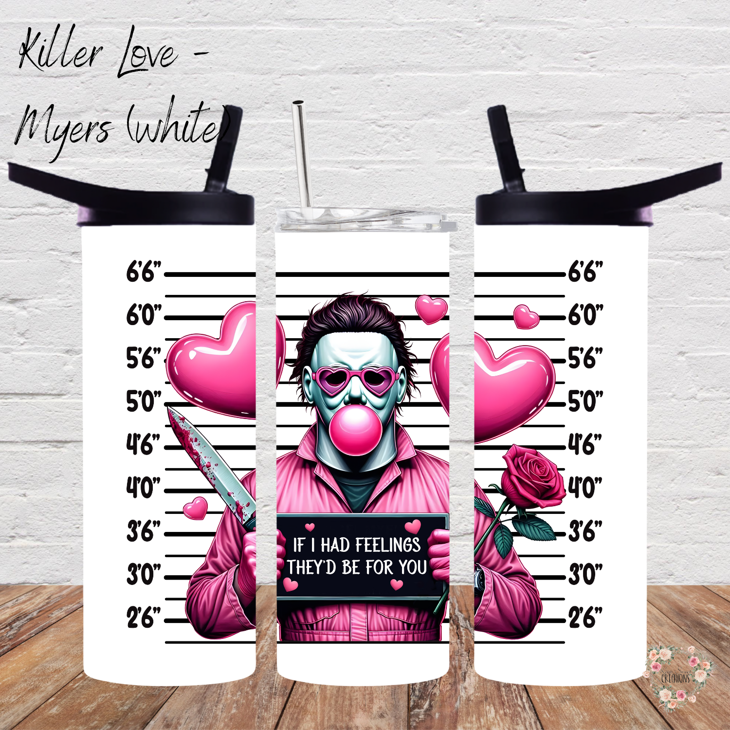 Killer Love Tumbler – Horror Valentine Cup | Spooky Romantic Stainless Steel Drinkware