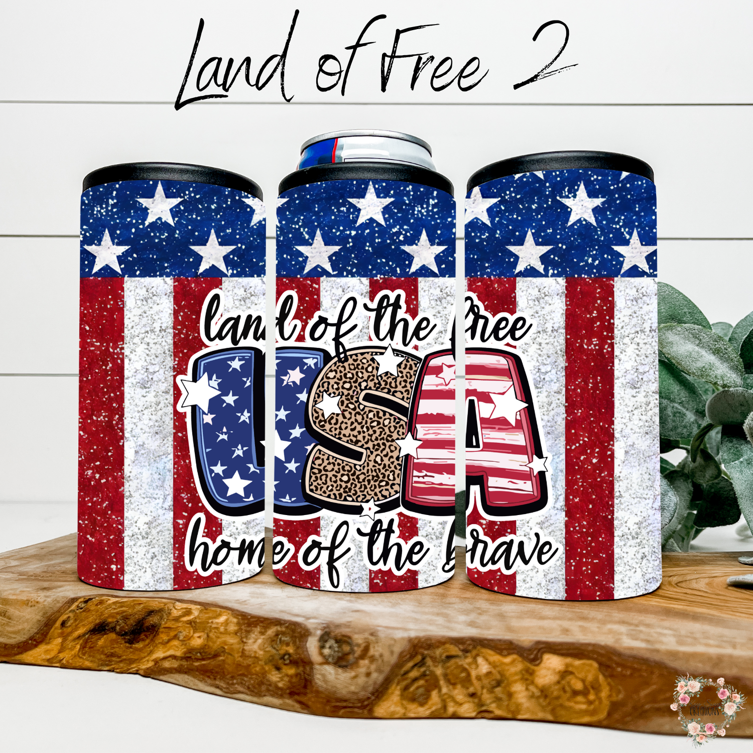 Land of the Free Tumbler – Patriotic American Flag Cup | USA Collection