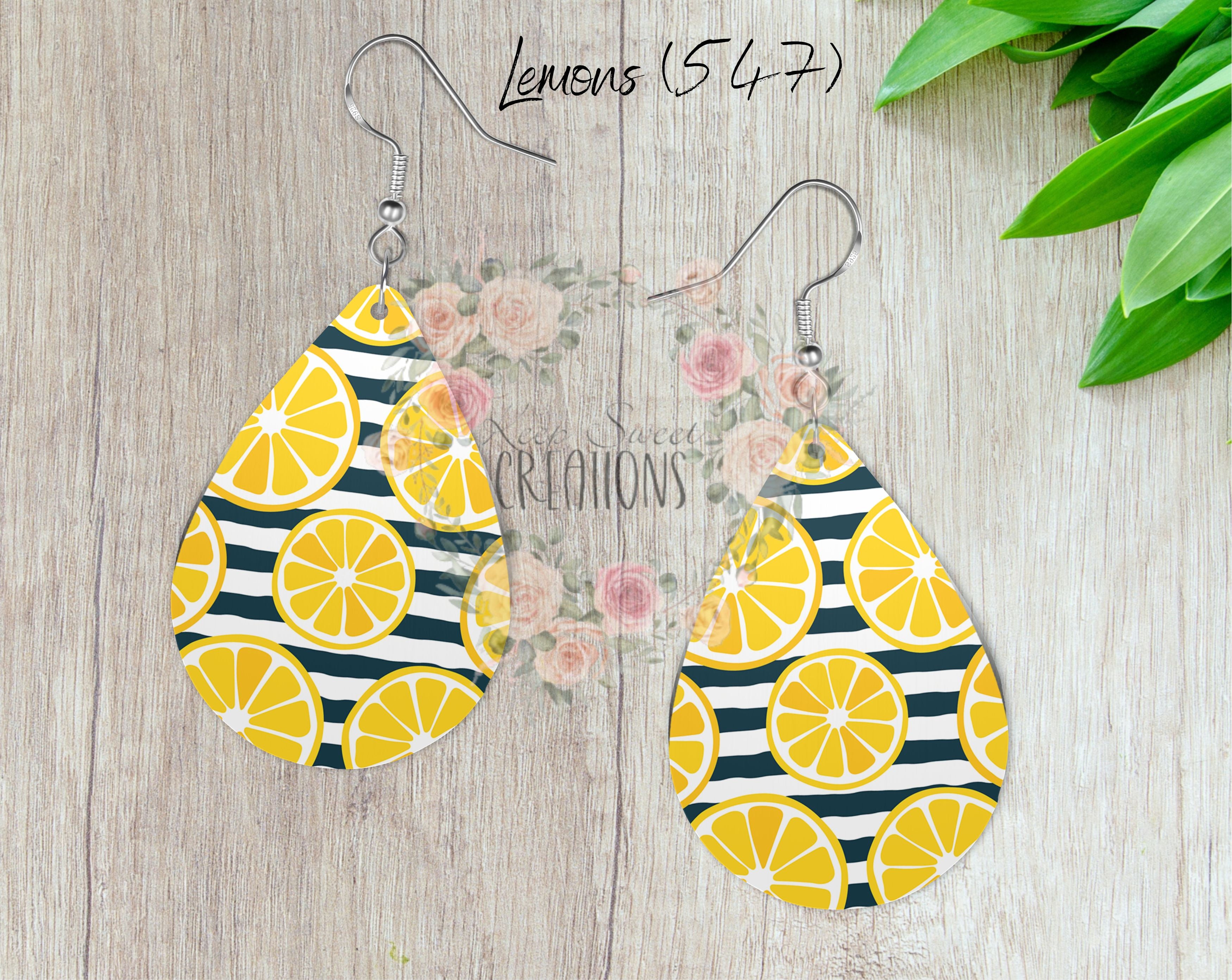 Teardrop Earrings – Stylish Sublimation Dangle Jewelry (Multiple Designs)