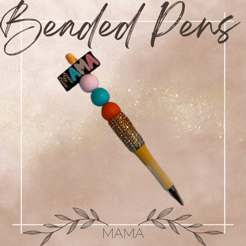Custom Beaded Pens – Personalized Ballpoint Pen | Cute Beaded Pen Gift for Teachers, Moms & Stationery Lovers
