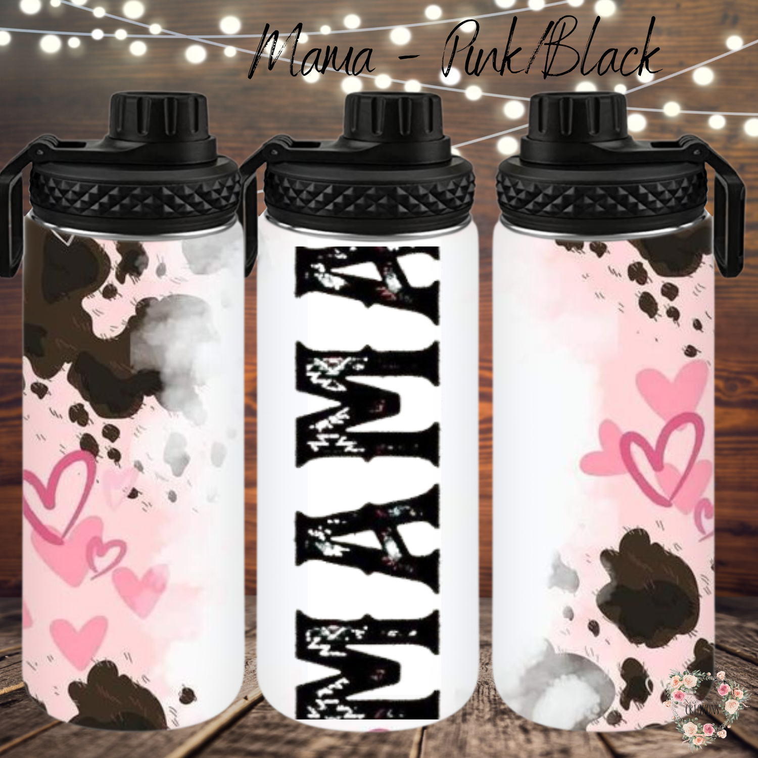 Mama Mini Tumbler Set | Pink & Black Matching Drinkware