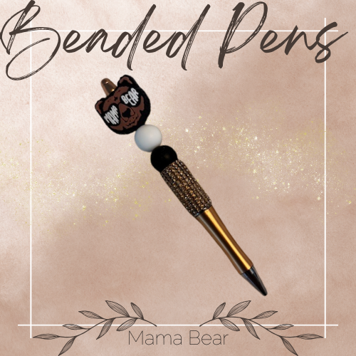 Custom Beaded Pens – Personalized Ballpoint Pen | Cute Beaded Pen Gift for Teachers, Moms & Stationery Lovers