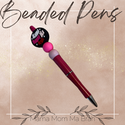 Custom Beaded Pens – Personalized Ballpoint Pen | Cute Beaded Pen Gift for Teachers, Moms & Stationery Lovers