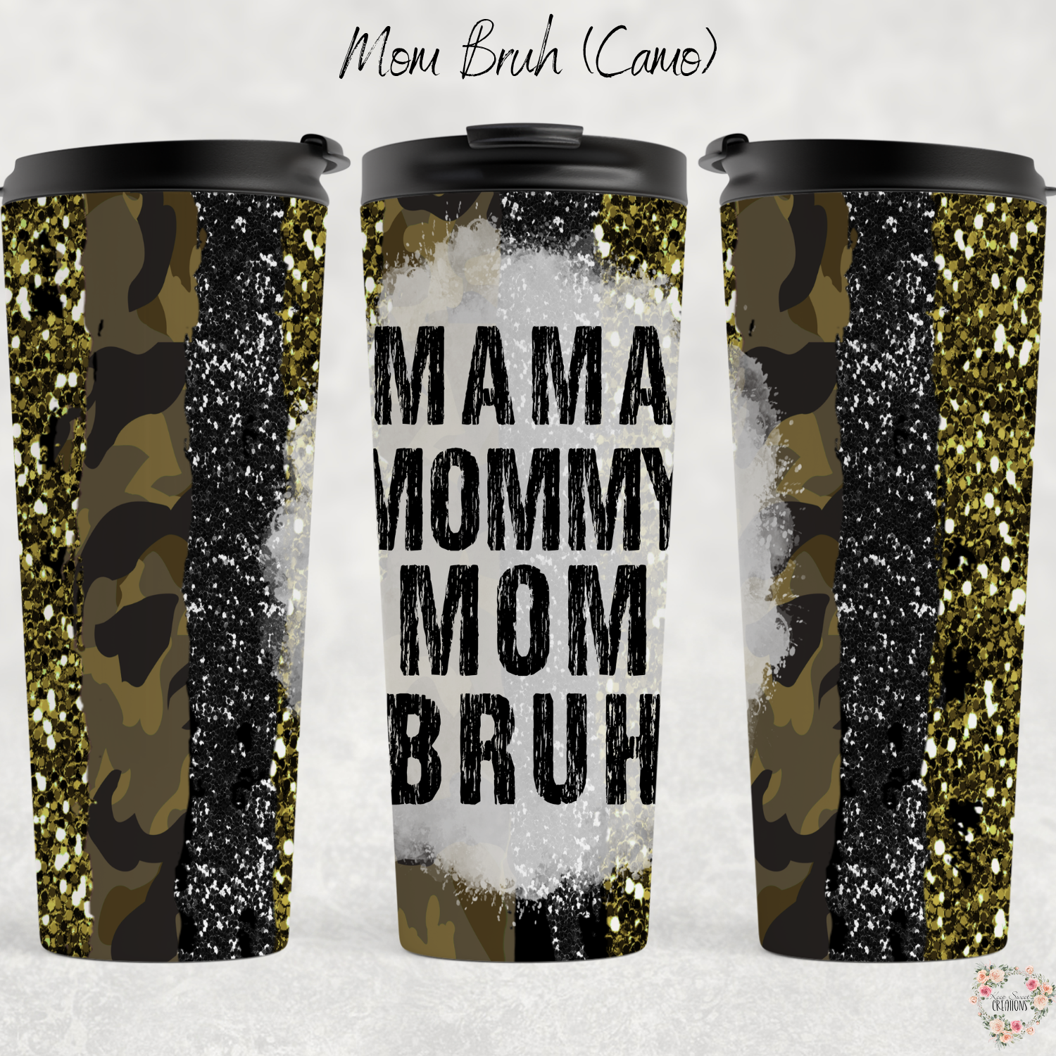 Mom Bruh Camo Tumbler – Funny Mom Life Cup – 20 oz & Multiple Sizes Available