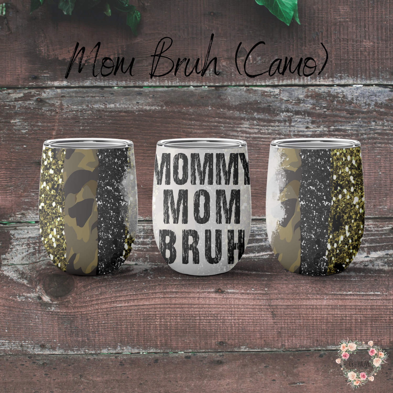 Mom Bruh Camo Tumbler – Funny Mom Life Cup – 20 oz & Multiple Sizes Available