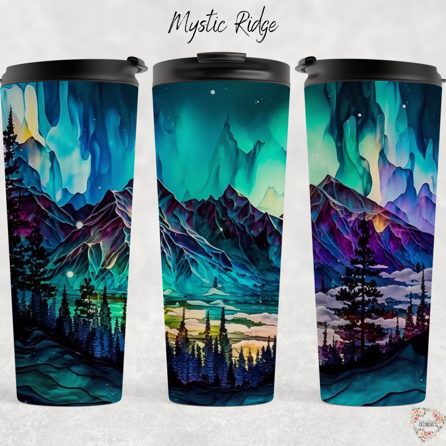 Northern Lights Collection - Mystic Ridge Tumblers & Mugs | Celestial Aurora Drinkware