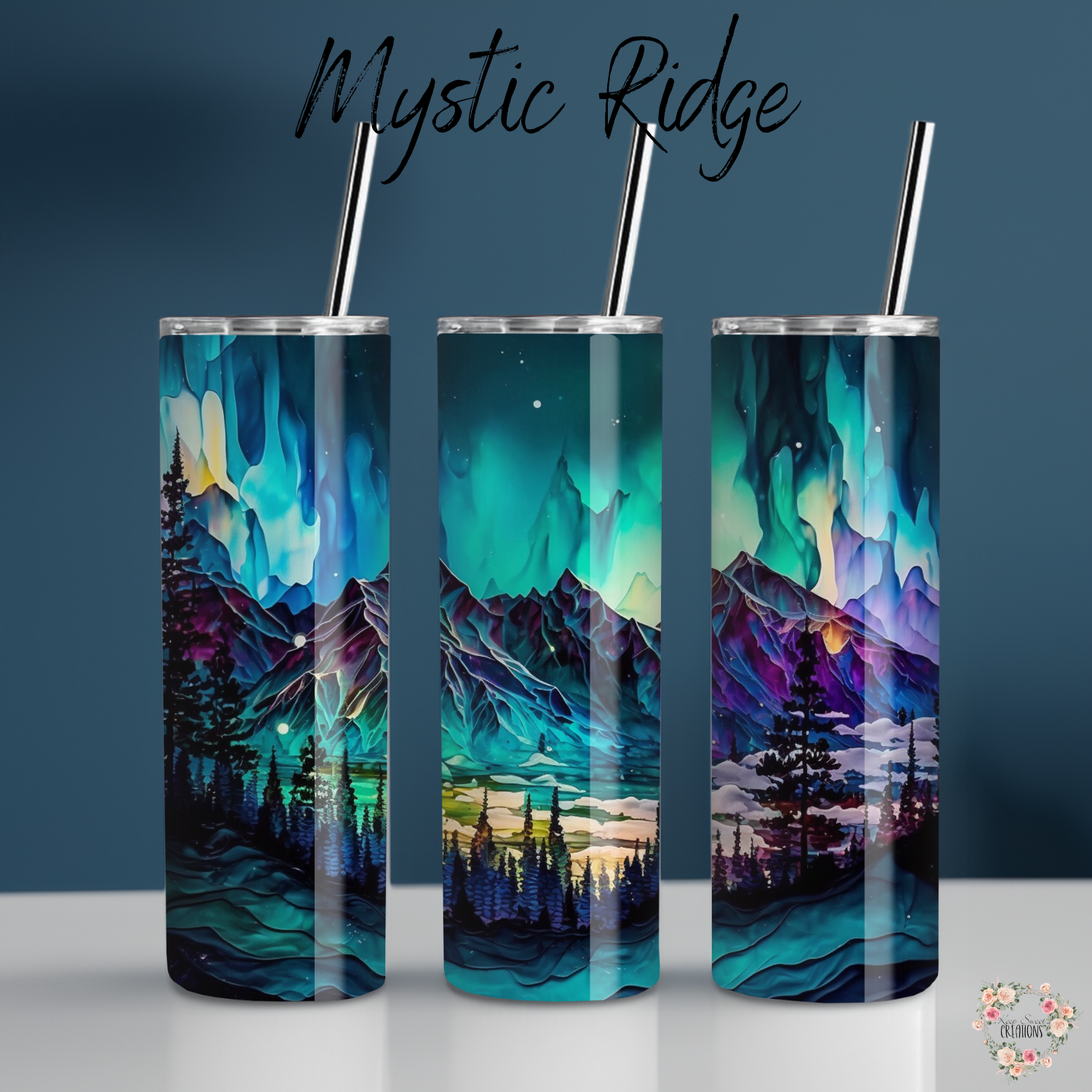 Northern Lights Collection - Mystic Ridge Tumblers & Mugs | Celestial Aurora Drinkware
