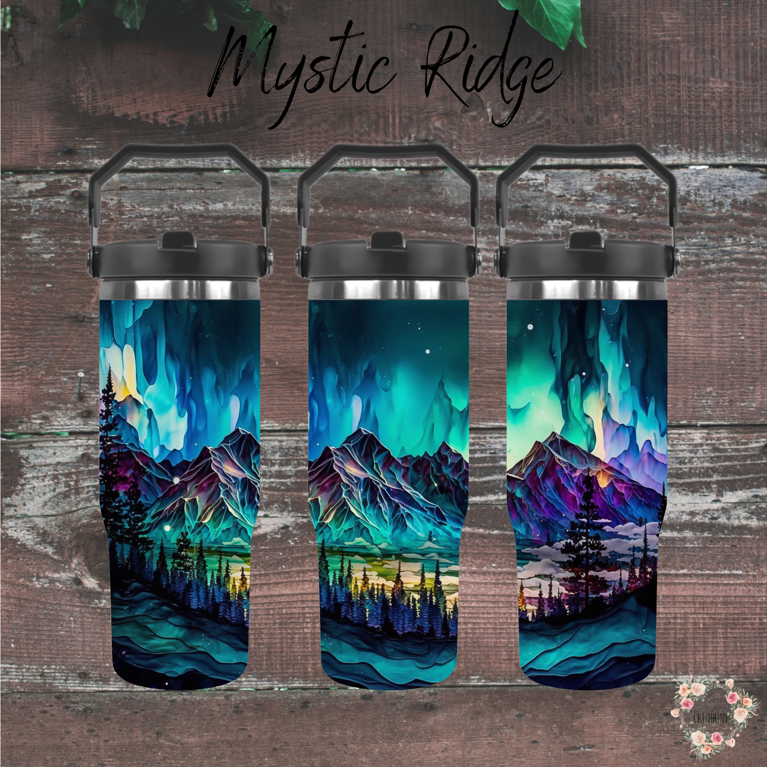 Northern Lights Collection - Mystic Ridge Tumblers & Mugs | Celestial Aurora Drinkware