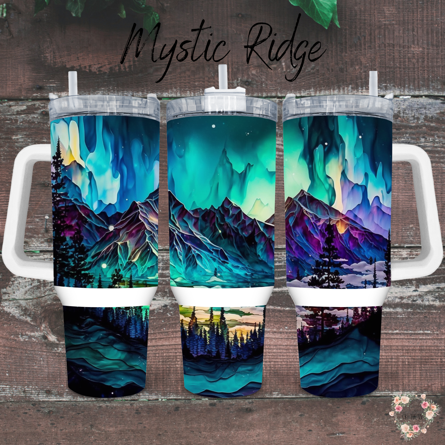 Northern Lights Collection - Mystic Ridge Tumblers & Mugs | Celestial Aurora Drinkware