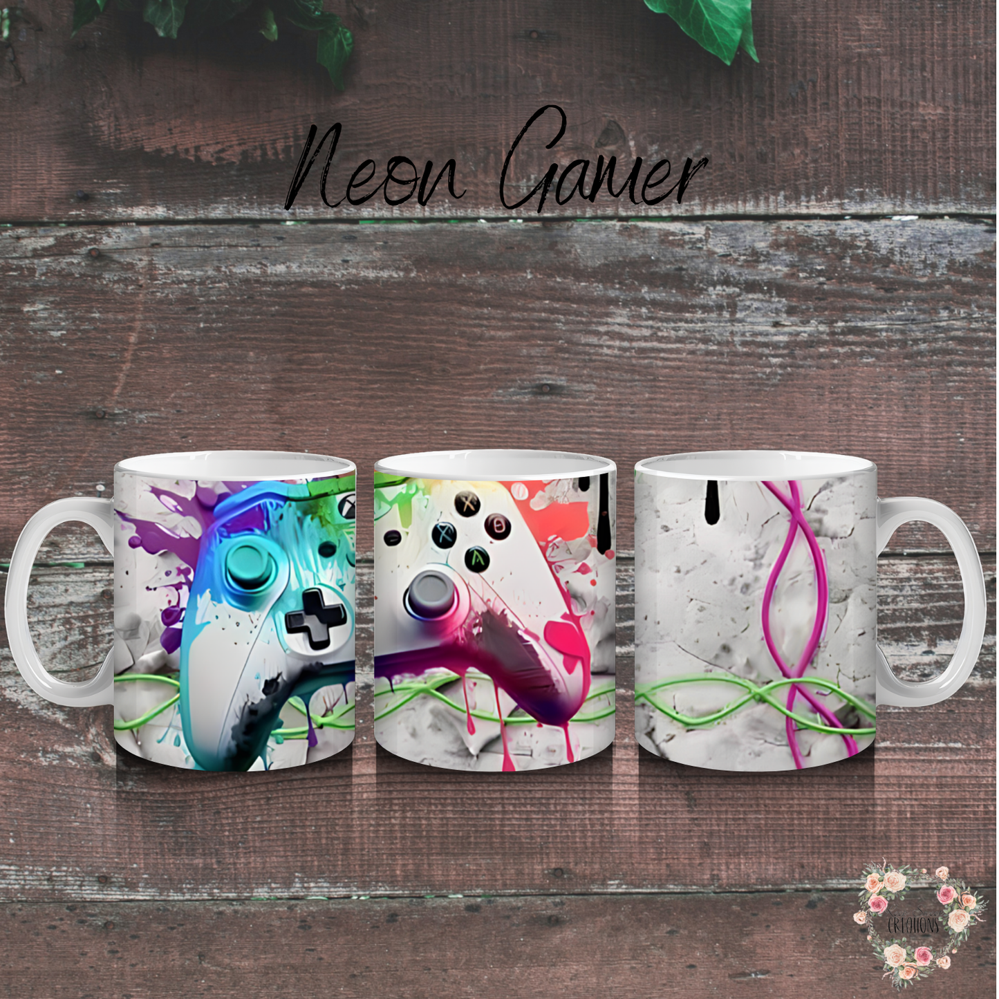 Neon Gamer Tumbler – Futuristic Gaming Drinkware | Numbered Edition