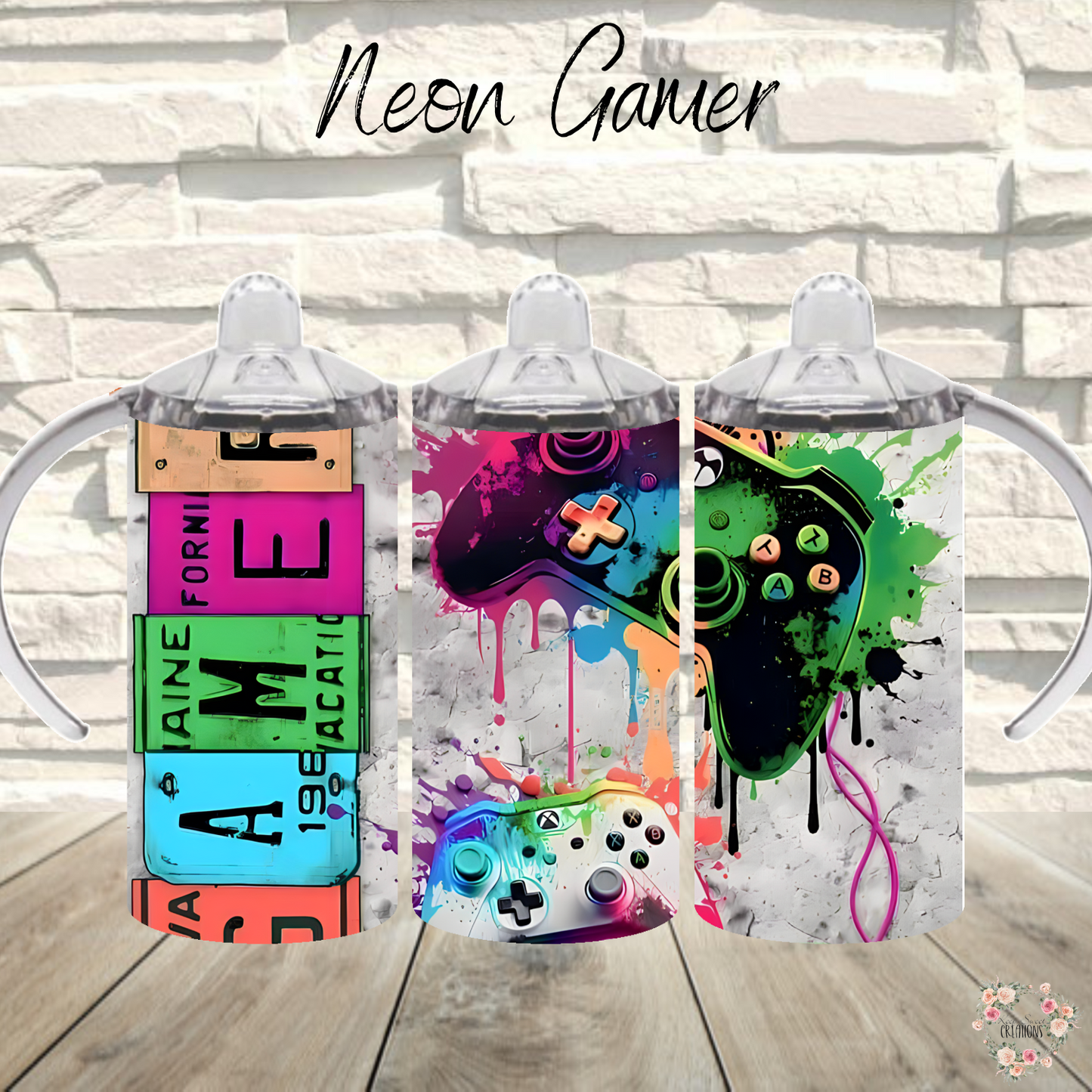 Neon Gamer Tumbler – Futuristic Gaming Drinkware | Numbered Edition