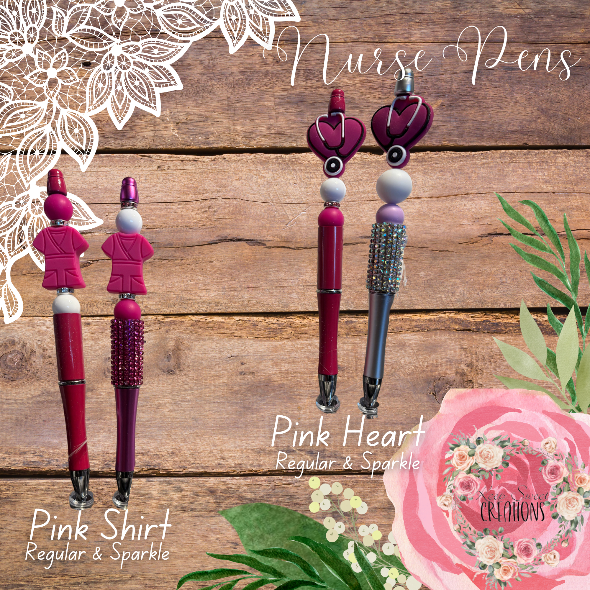 Nurse Beaded Pens – Medical-Themed Ballpoint Pen | Nurse Appreciation Gift for Healthcare Professionals
