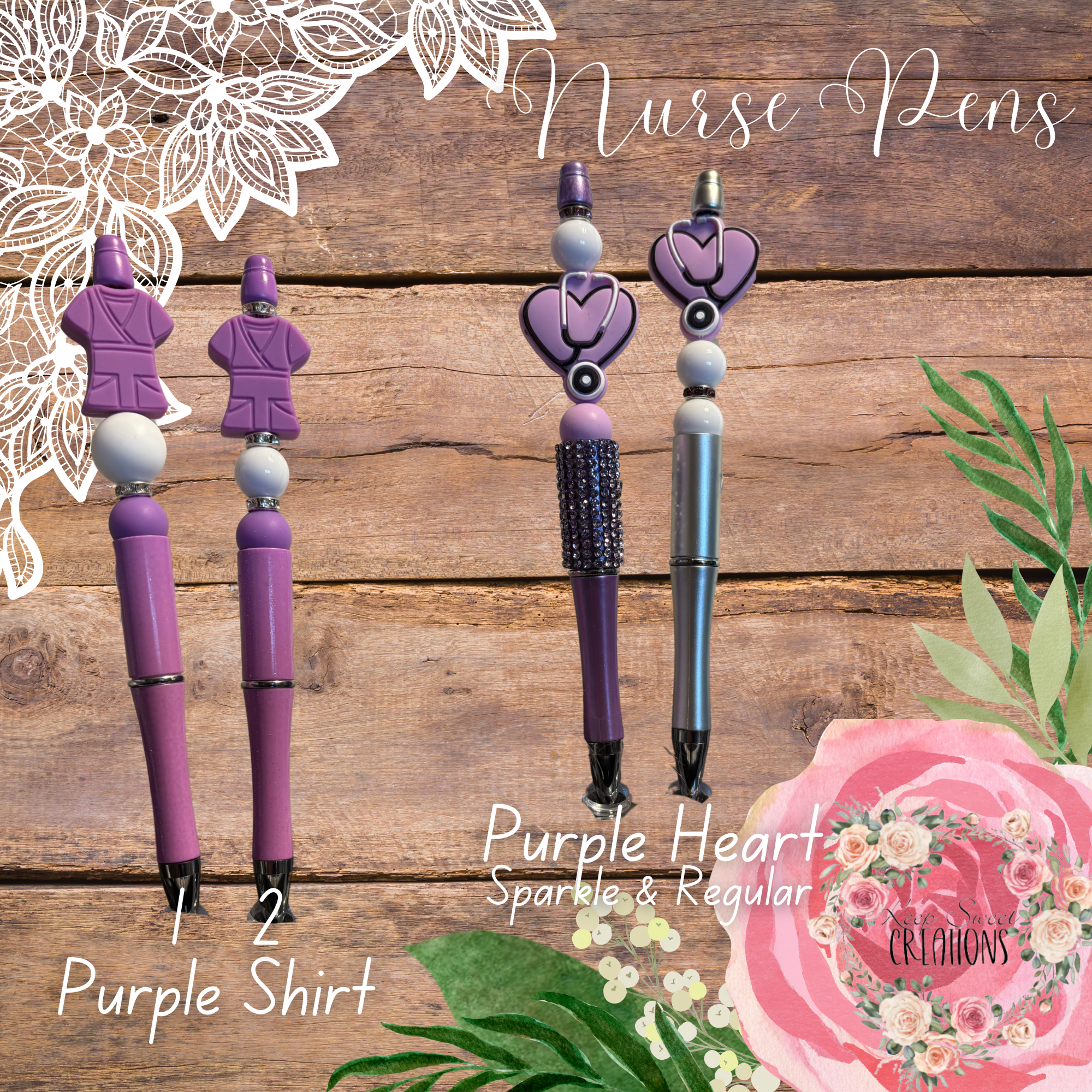 Nurse Beaded Pens – Medical-Themed Ballpoint Pen | Nurse Appreciation Gift for Healthcare Professionals