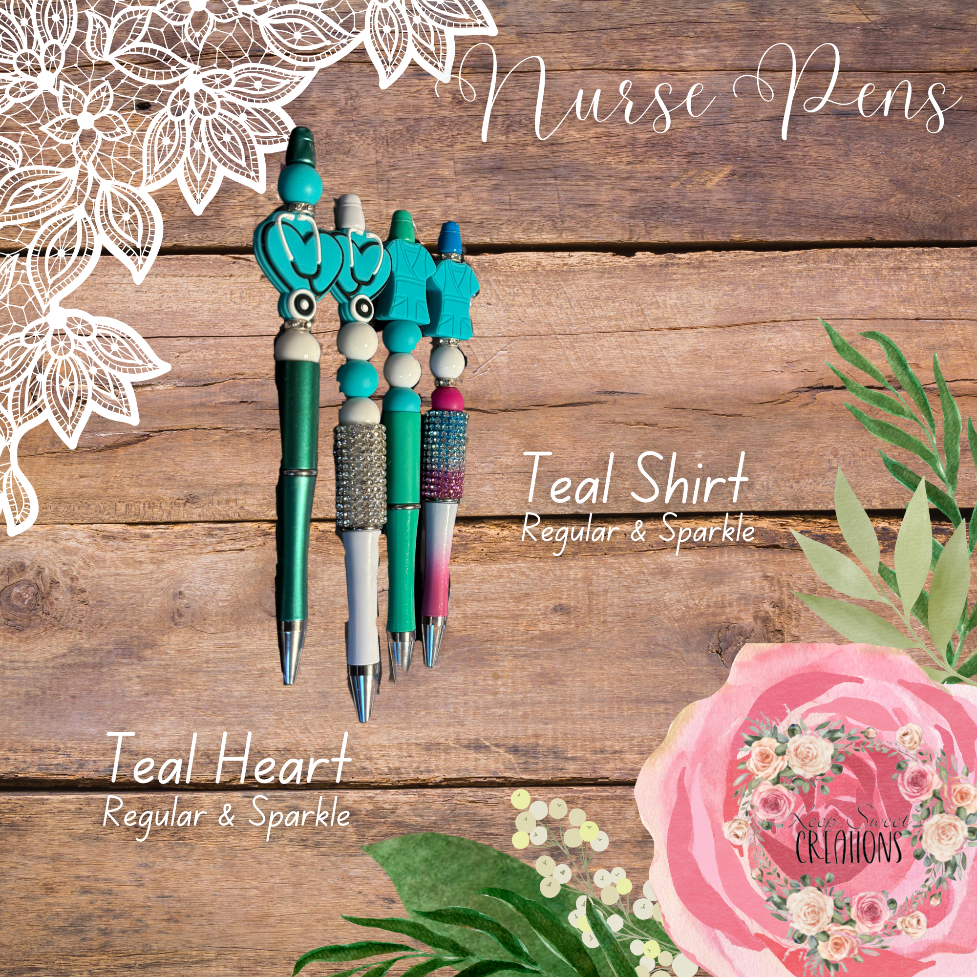 Nurse Beaded Pens – Medical-Themed Ballpoint Pen | Nurse Appreciation Gift for Healthcare Professionals