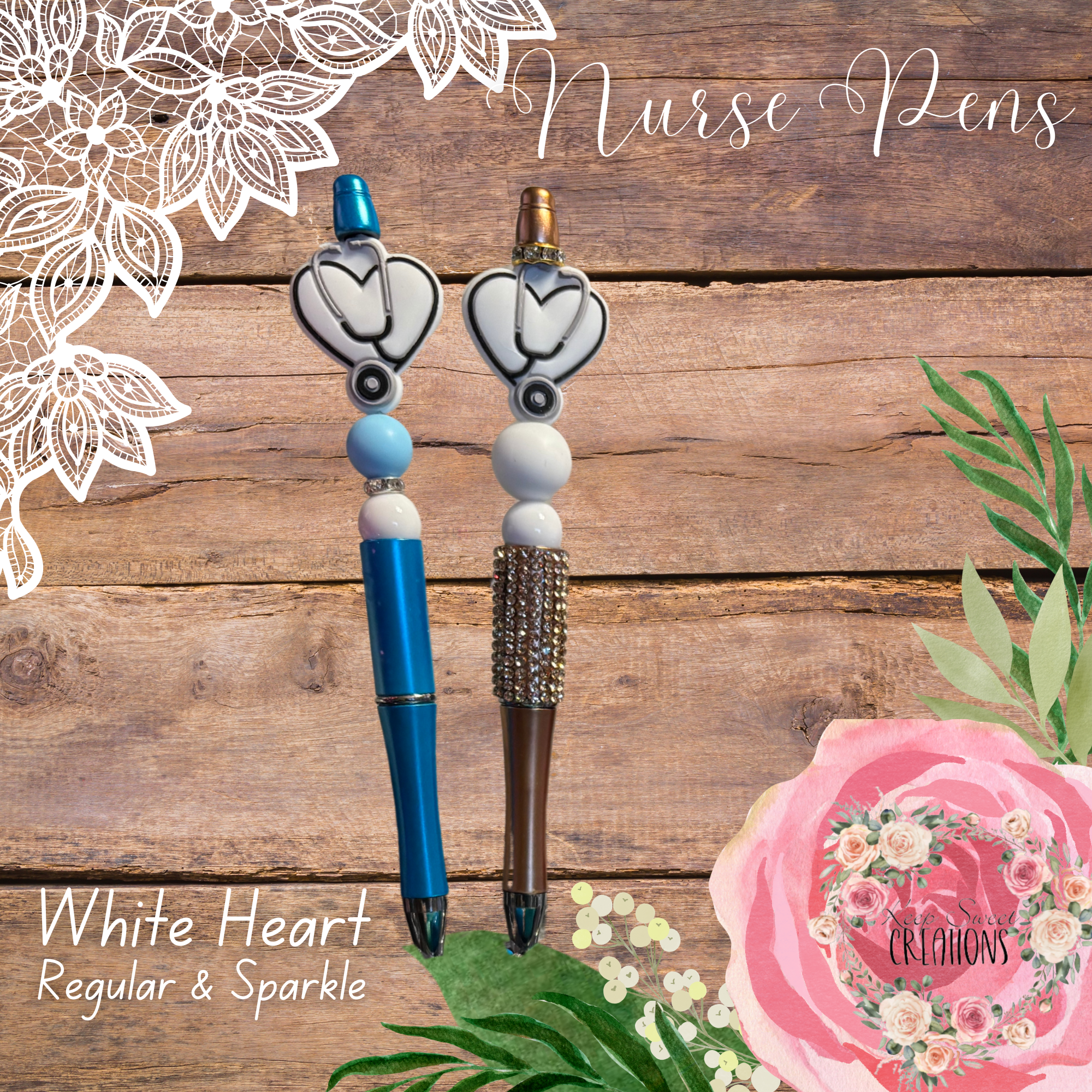Nurse Beaded Pens – Medical-Themed Ballpoint Pen | Nurse Appreciation Gift for Healthcare Professionals